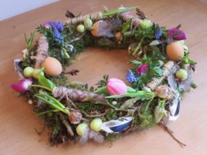 Krans met Tulpen Pasen en Eieren